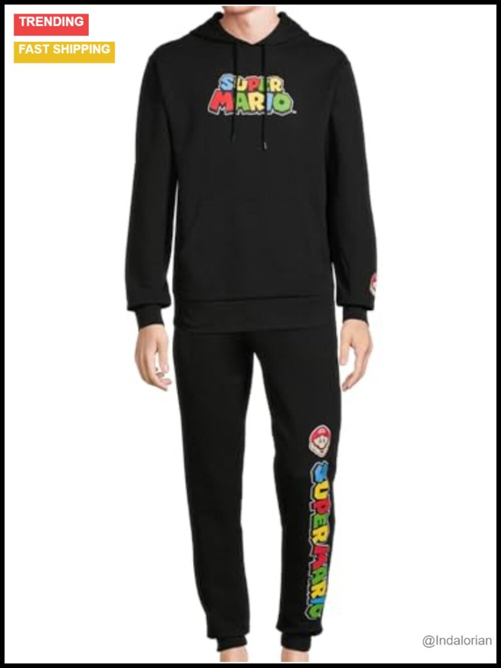 Super Mario Fleece Hoodie & Jogger Set